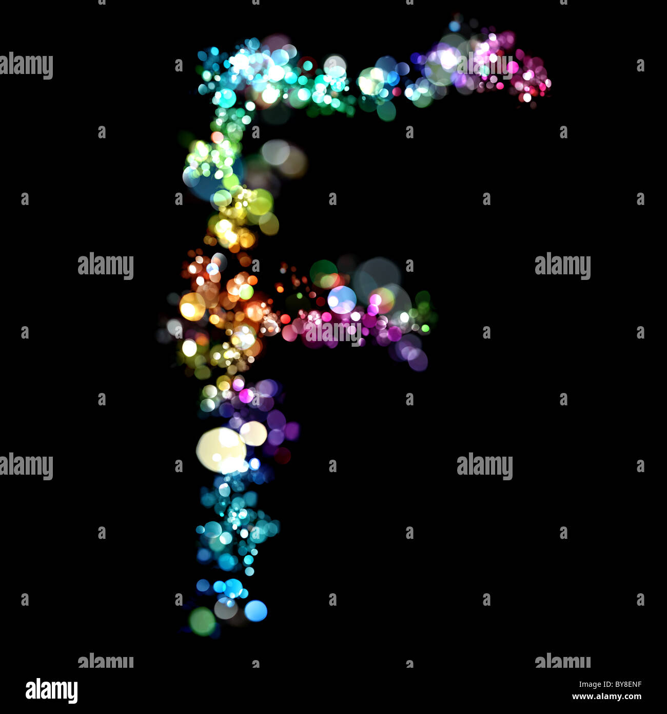 Lights in the shape of letters Stock Photo - Alamy