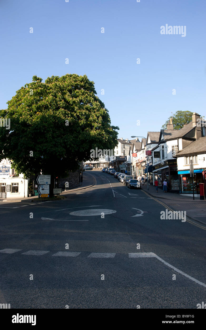 Shops around Bowness on Windermere Stock Photo