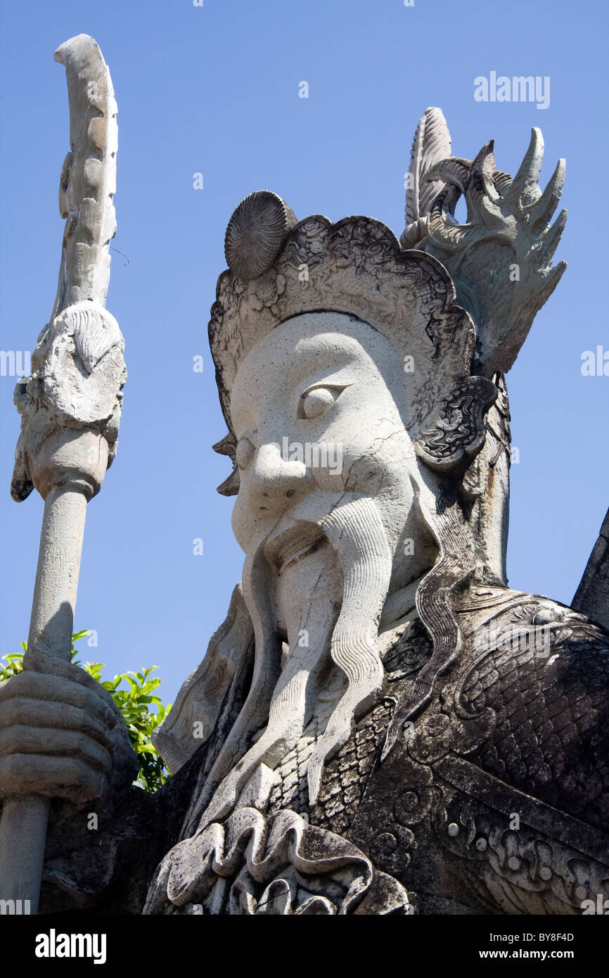 Guardian statue, Wat Po, otherwise known as Wat Phra Chetuphon, Bangkok, Thailand Stock Photo