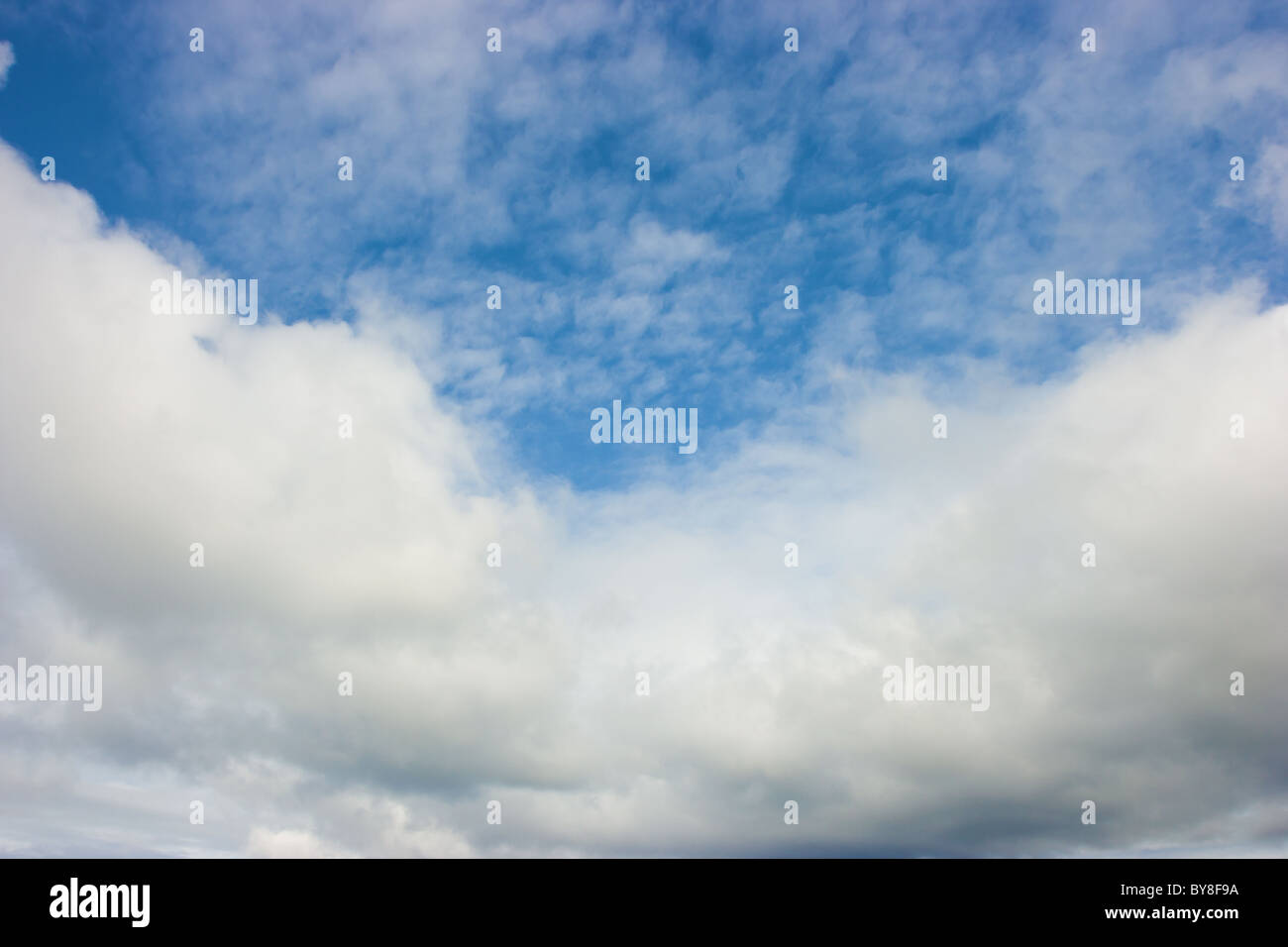 summer blue sky with big white clouds Stock Photo - Alamy