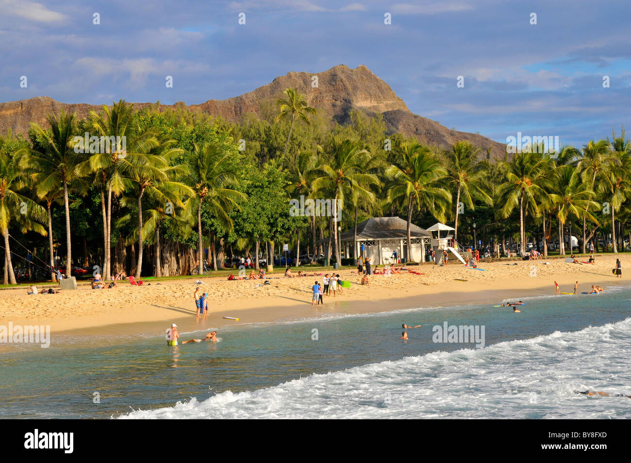 Waikiki beach enjoy the sun hi-res stock photography and images - Alamy