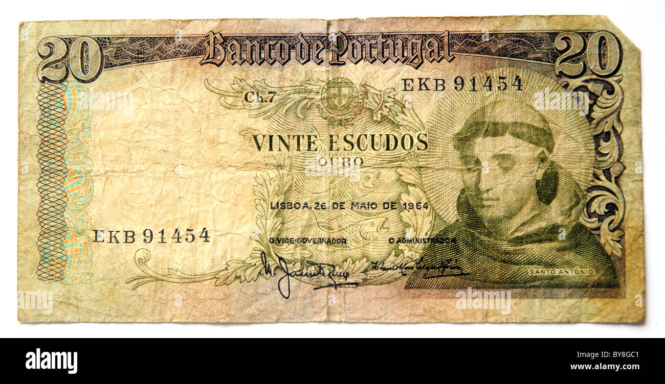 Portugese escudos Stock Photo