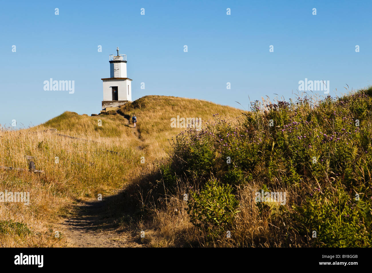 The light house at Cattle Point on San Juan Island, San Juan Island National Historical Park, Washington, USA. Stock Photo