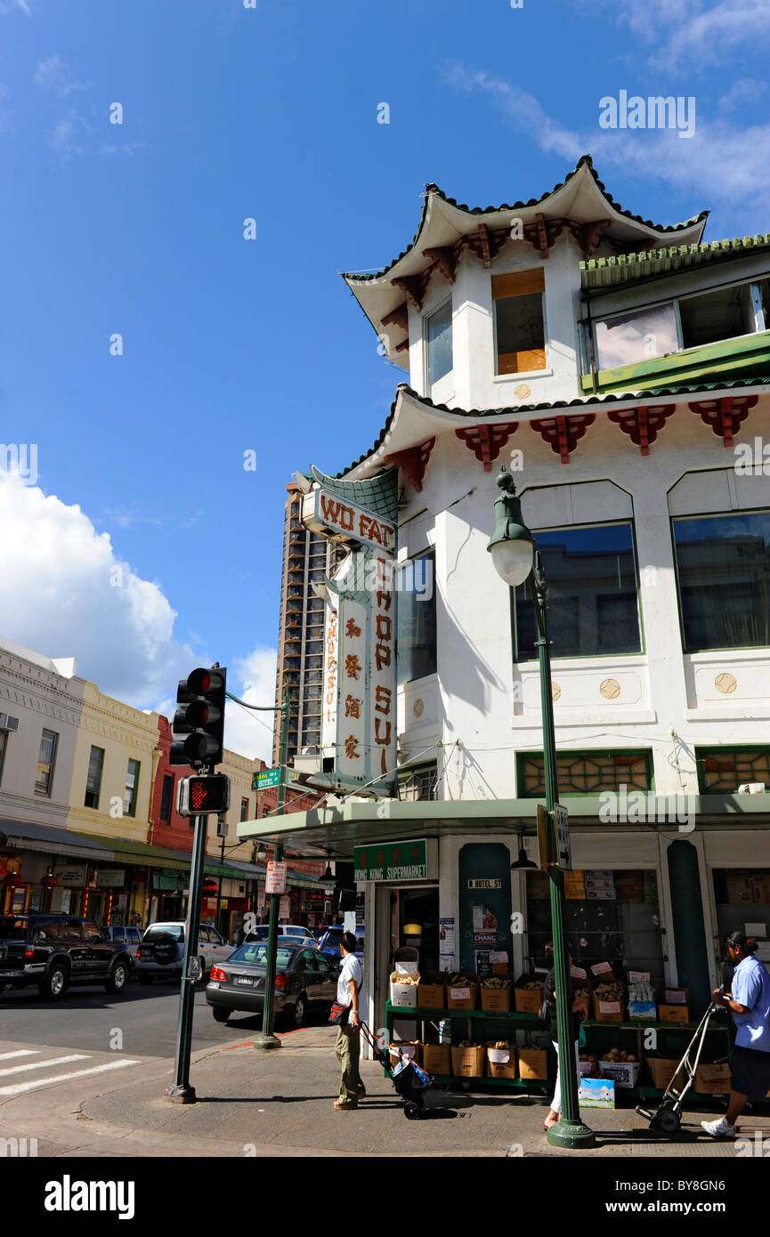 Chinatown Area Honolulu Hawaii Oahu Pacific Ocean Stock Photo Alamy