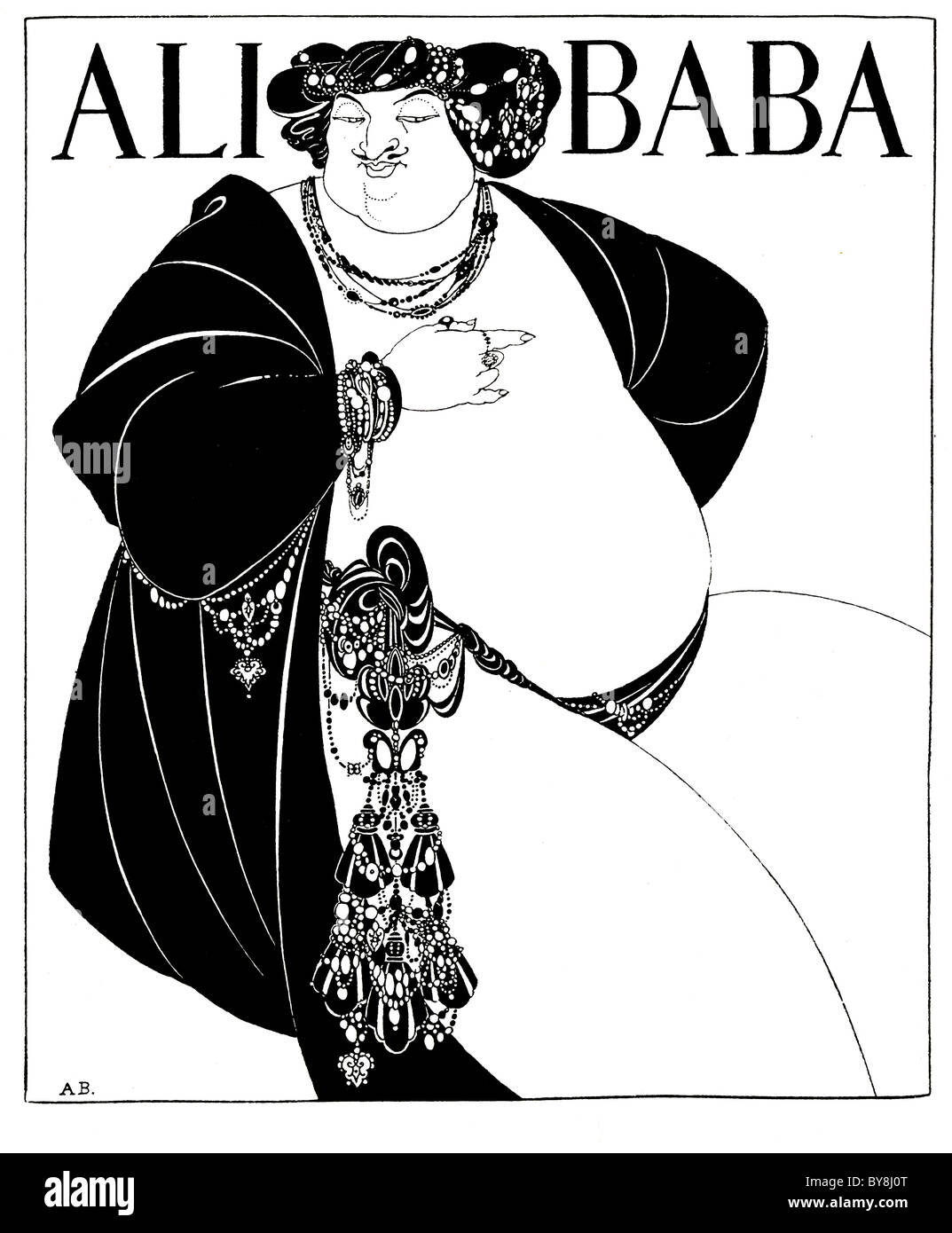 Aubrey Beardsley (1872-1898) Ali Baba 1897 Stock Photo