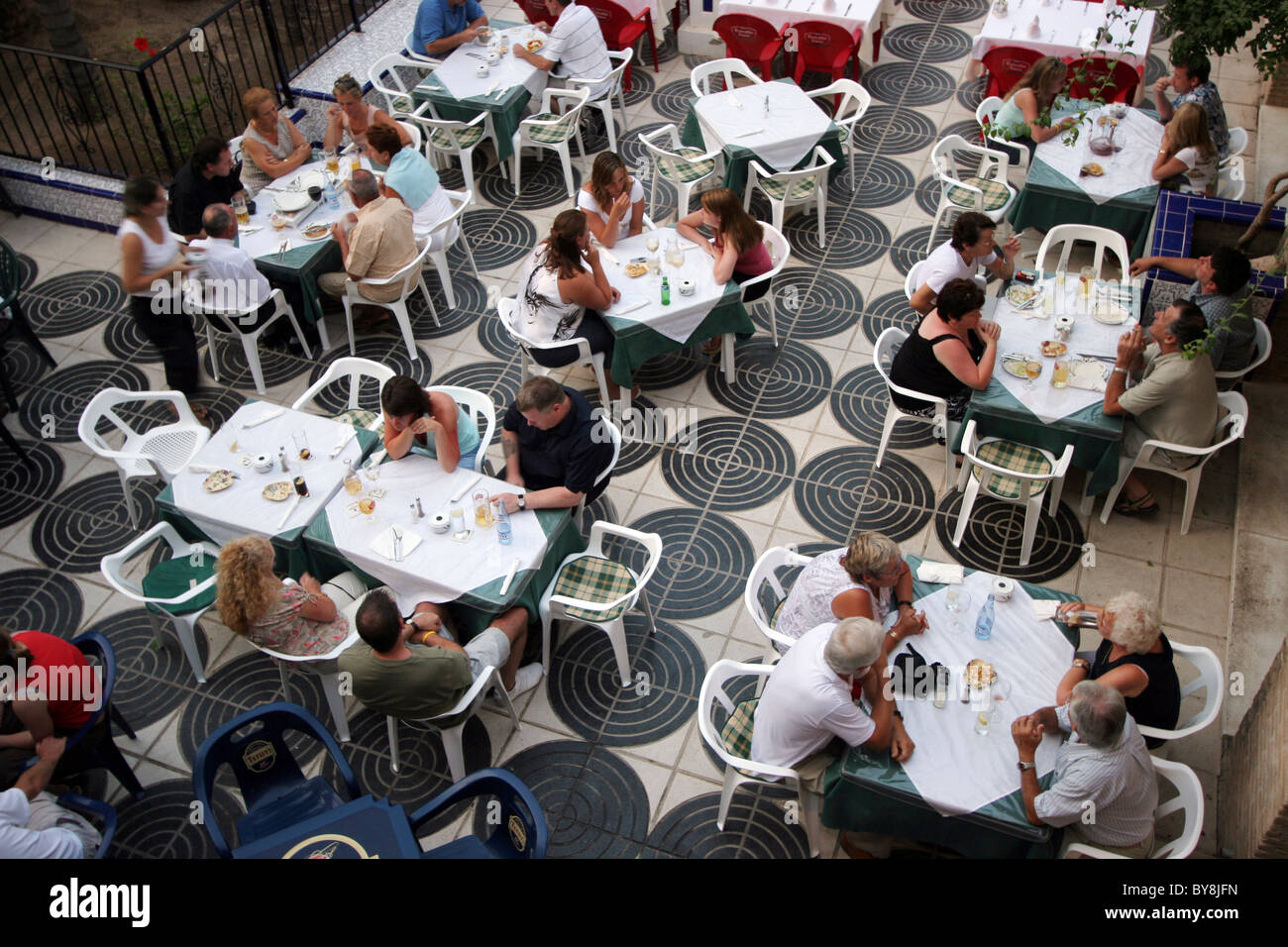 Spanish dining complex Stock Photo - Alamy