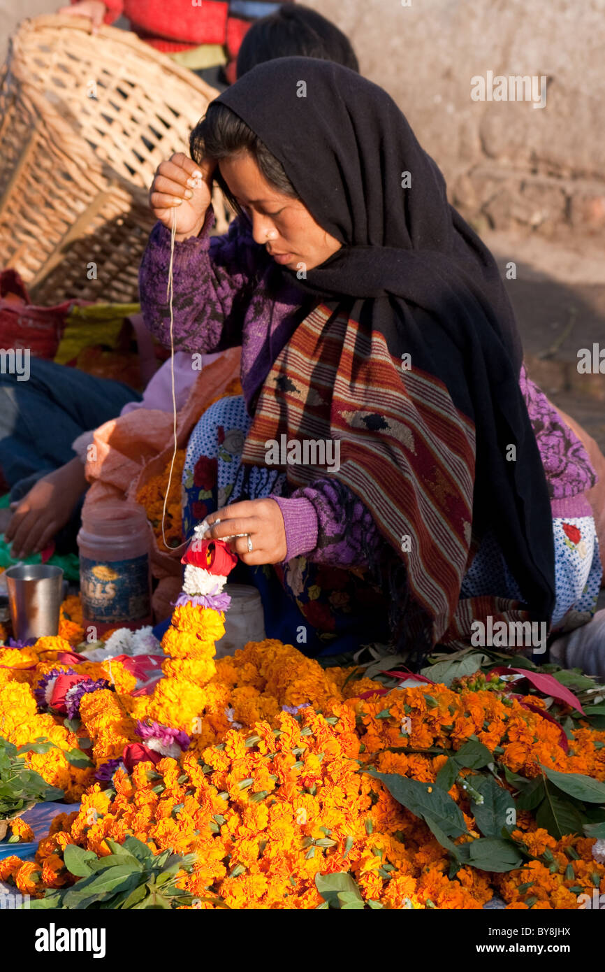 Flower Seller Stock Photo Alamy