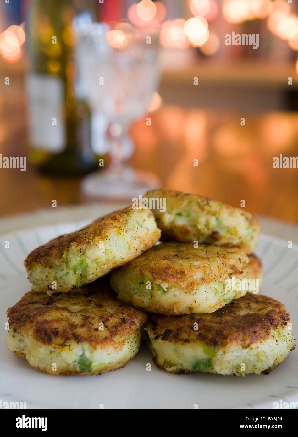 Bubble and Squeak potato cakes with recipe Stock Photo Alamy