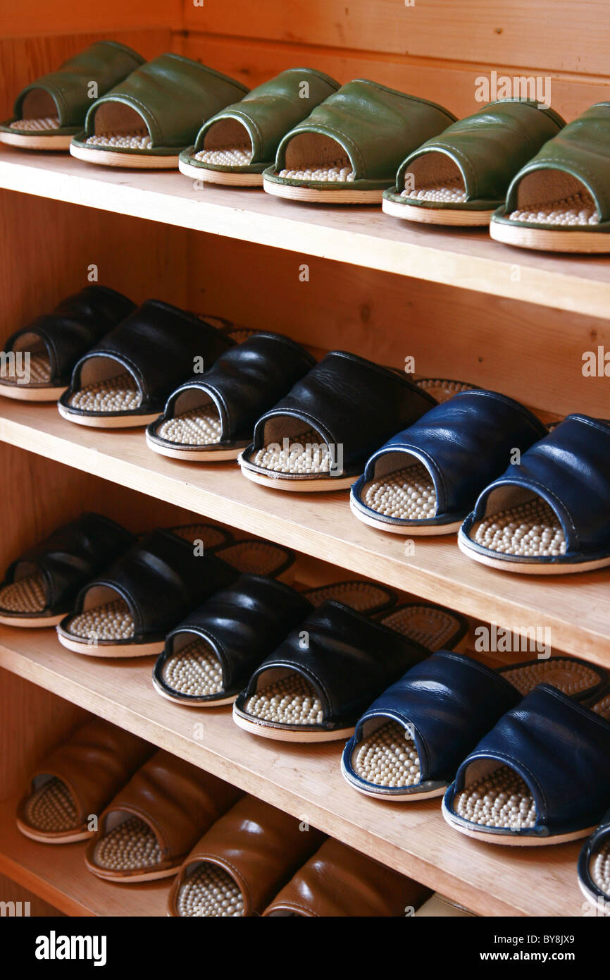 Shoe shelf Stock Photo