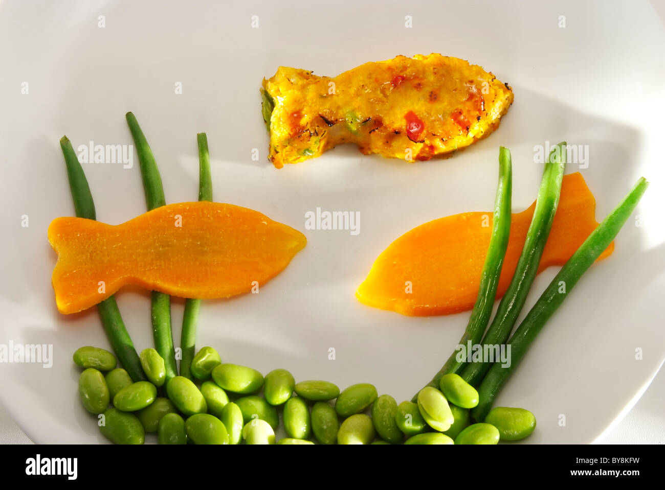 Fish Tank Childrens meal Stock Photo - Alamy