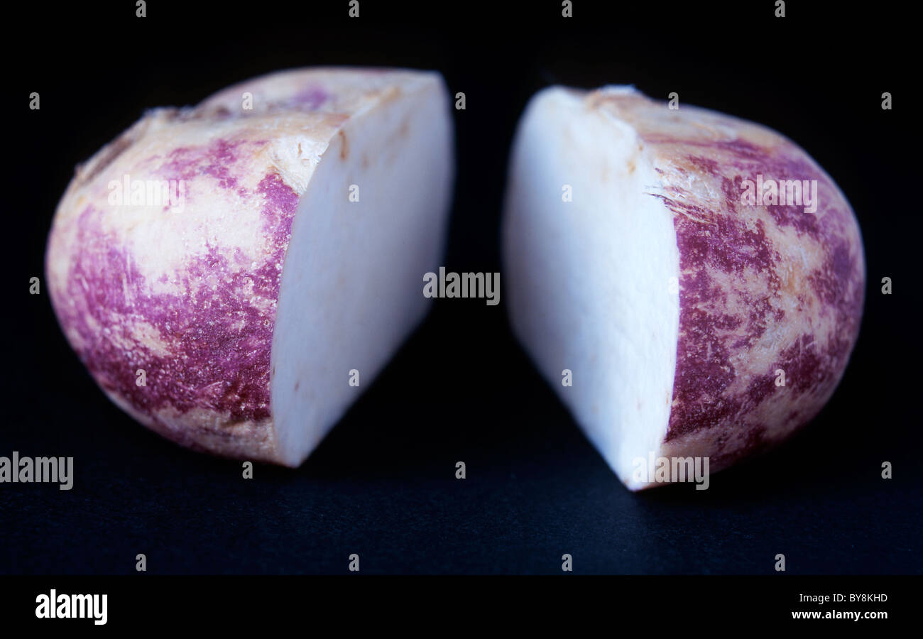 Turnip cut in half Stock Photo Alamy