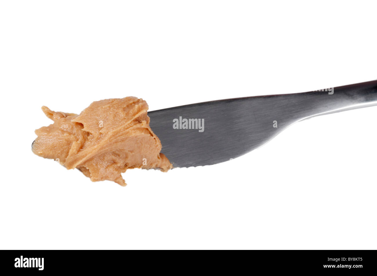 Peanut Butter on a Knife Stock Photo Alamy