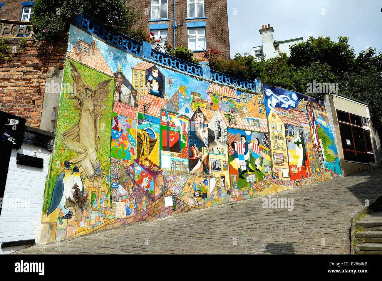 street art on buildings Scarborough england uk Stock Photo Alamy