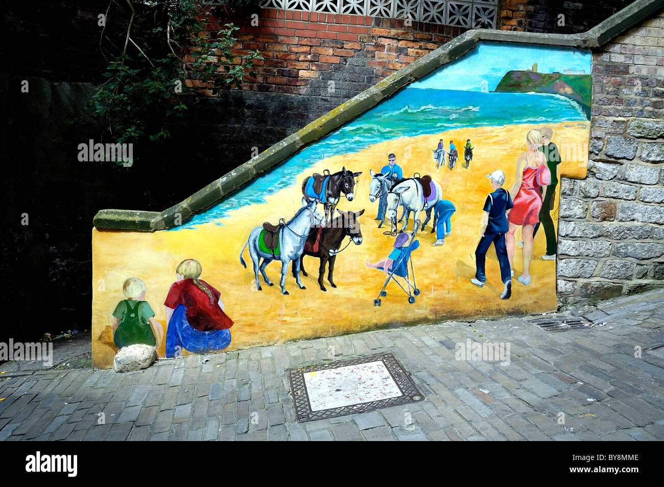 street art on buildings Scarborough england uk Stock Photo Alamy