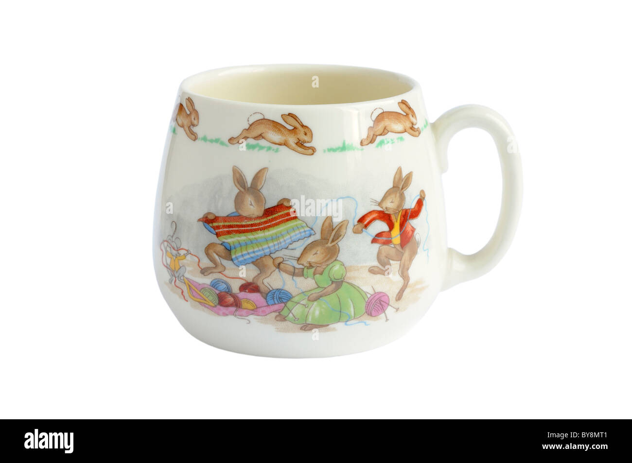 A child's Bunnykins mug Stock Photo