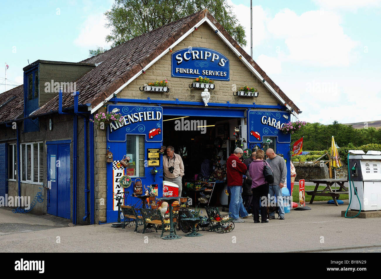 aidensfield garage as used in heartbeat popular tv series filmed in