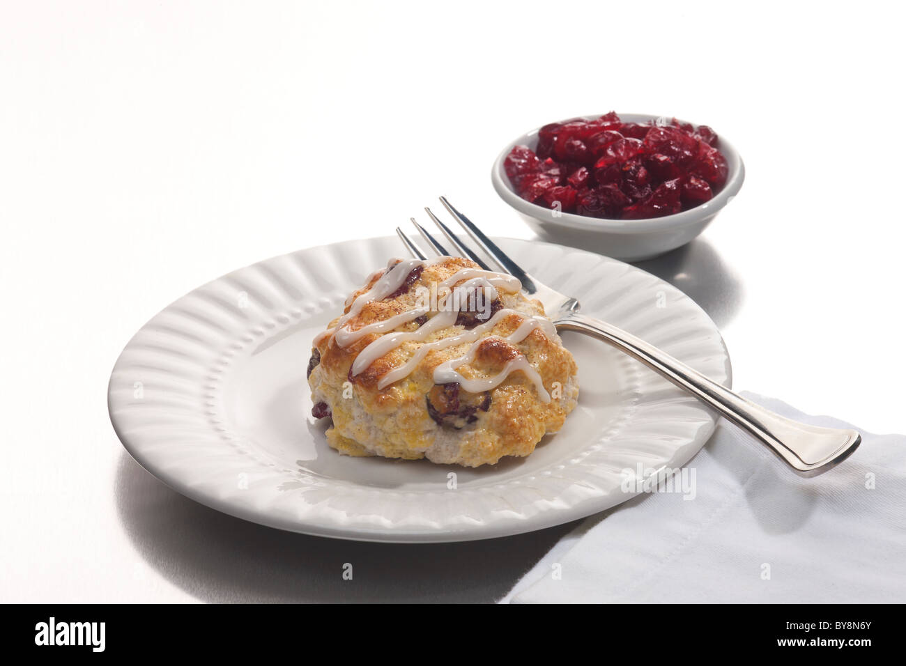 scone with dried cranberries Stock Photo