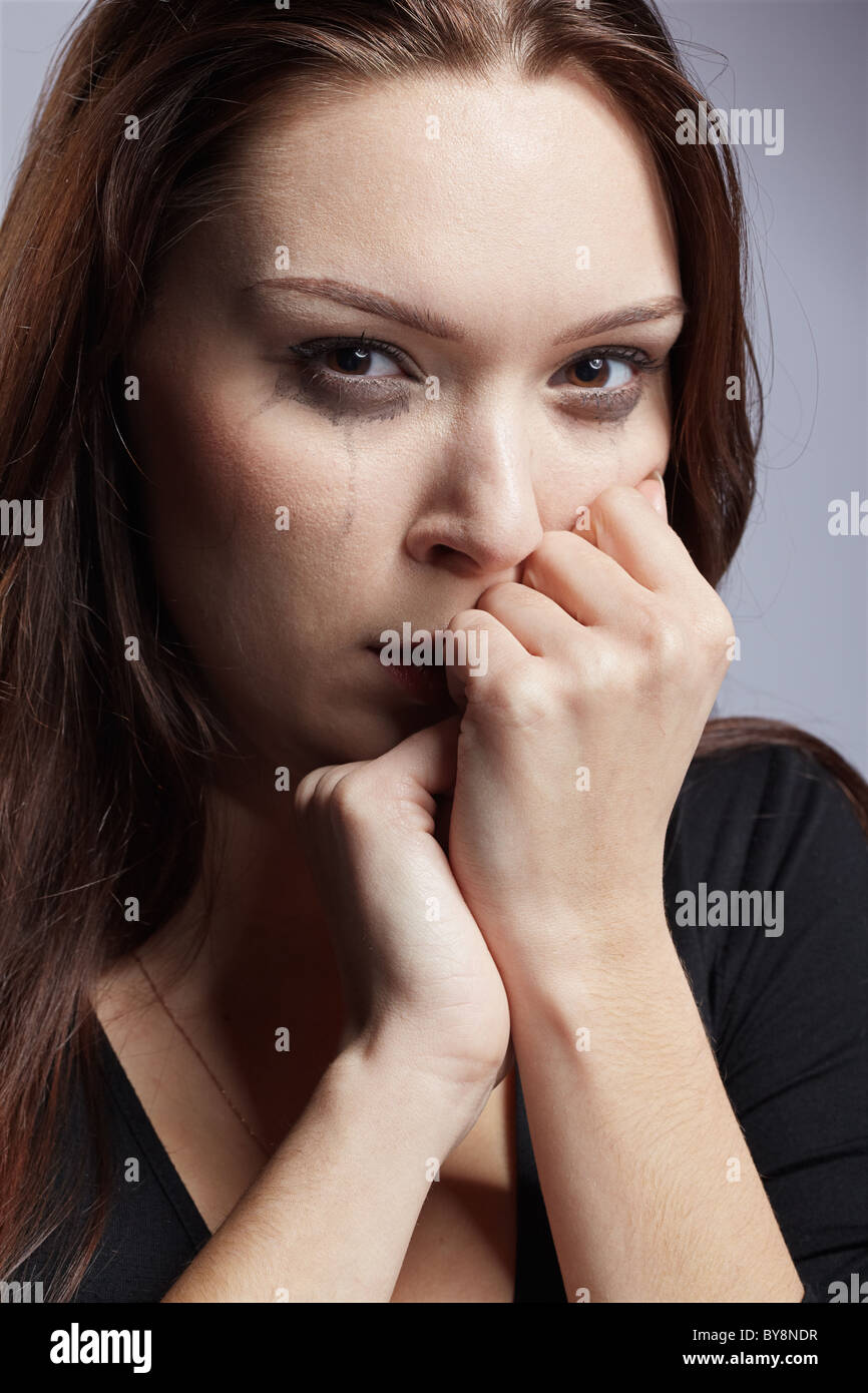 crying girl Stock Photo