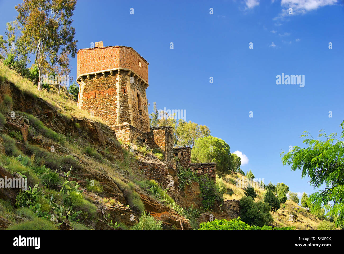 Alcantara Burg - Alcantara castle 01 Stock Photo