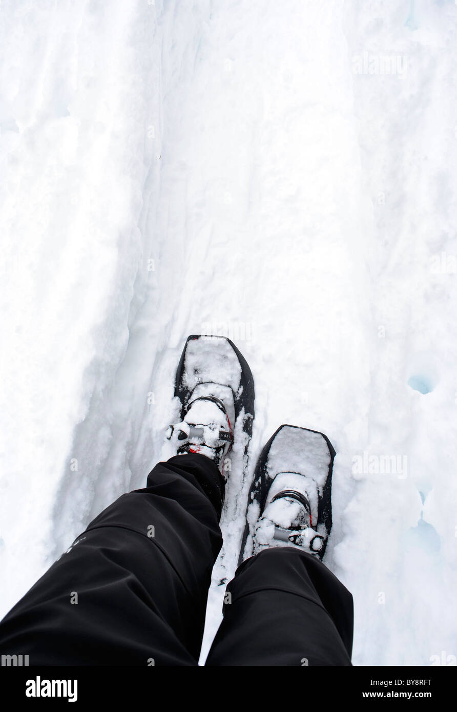 snowshoes to walk in the snow white Stock Photo Alamy