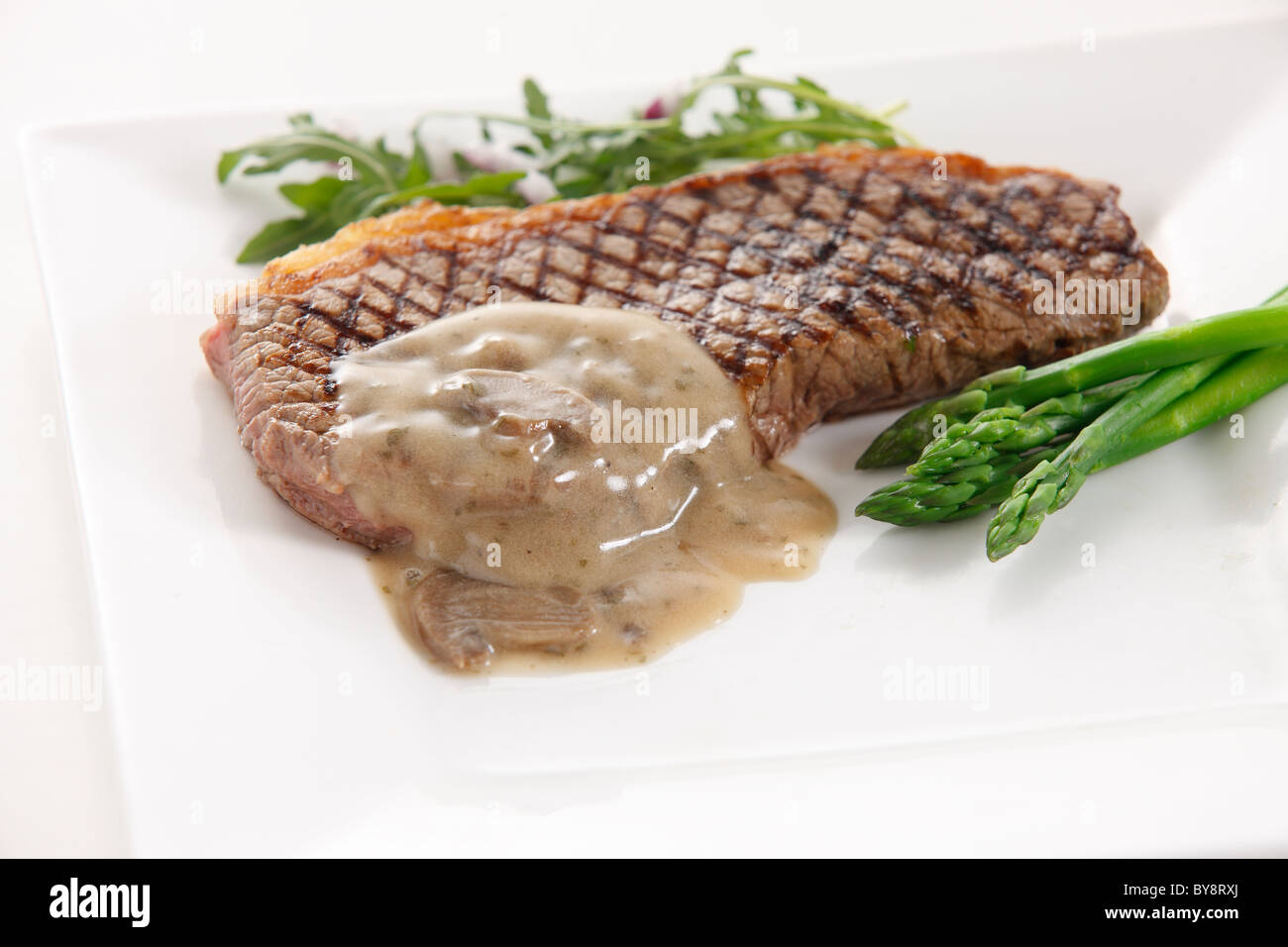 Steak Diane Stock Photo Alamy
