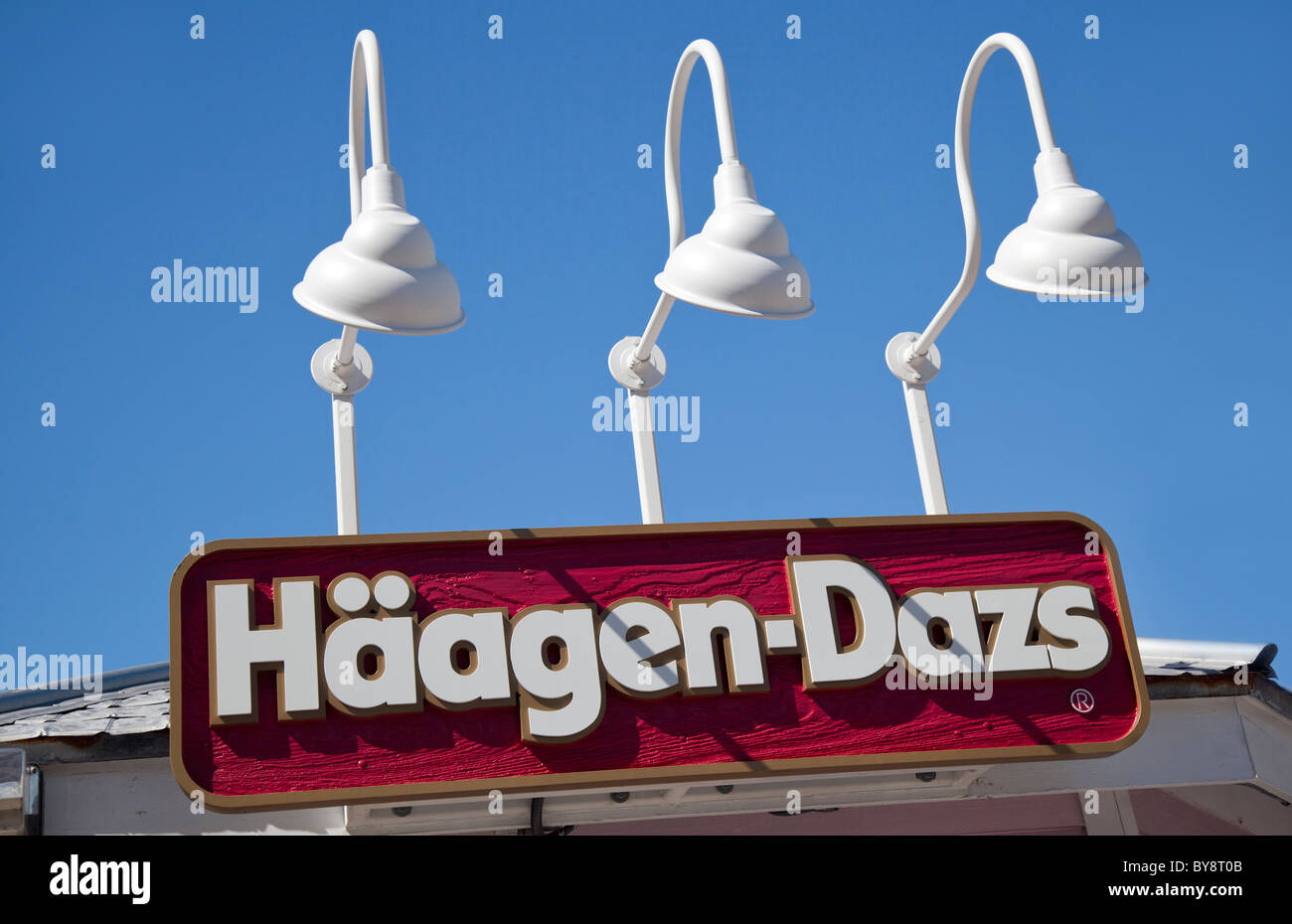Haagen-Dazs sign over a Key West ice cream parlour Stock Photo