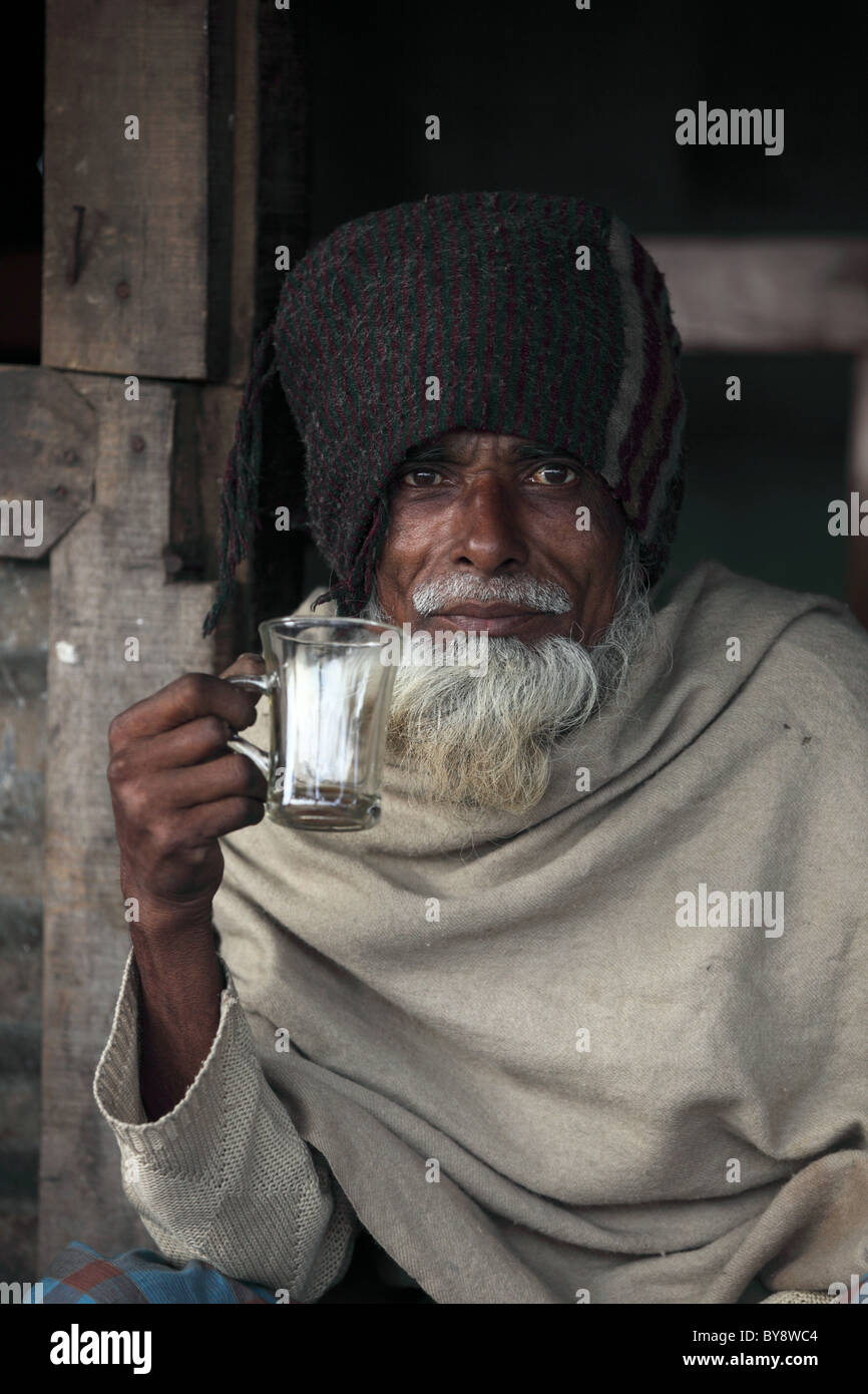 Old man in Bangladesh Asia Stock Photo