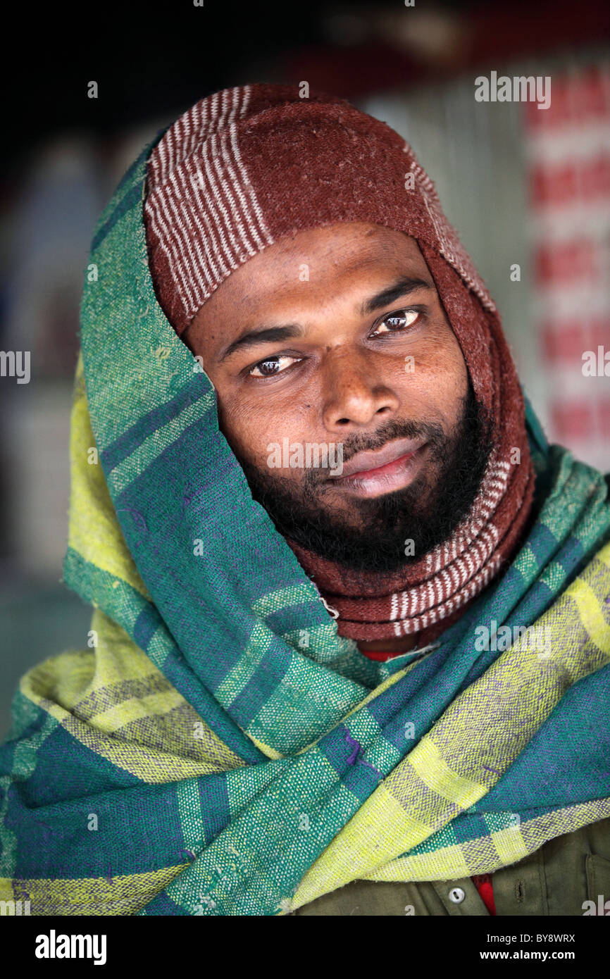 Muslim man in Bangladesh Asia Stock Photo