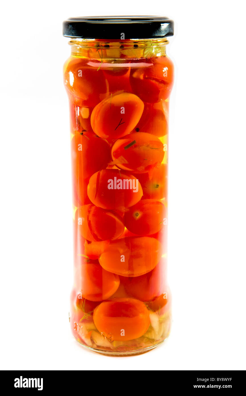 Tomatoes canned in glass jars Stock Photo Alamy