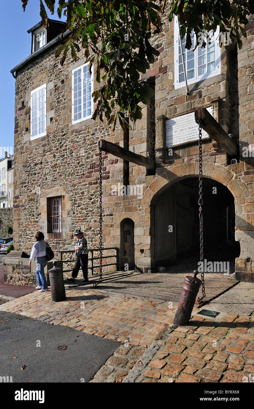 The Grande Porte Pont Levis De La Haute Ville Town Gate At Granville Normandy France Stock Photo Alamy