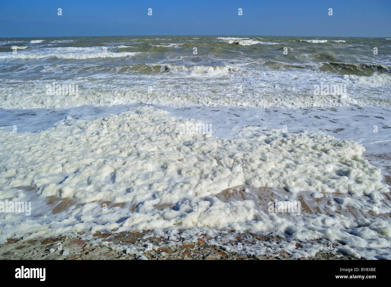 Water foam beach hires stock photography and images Alamy