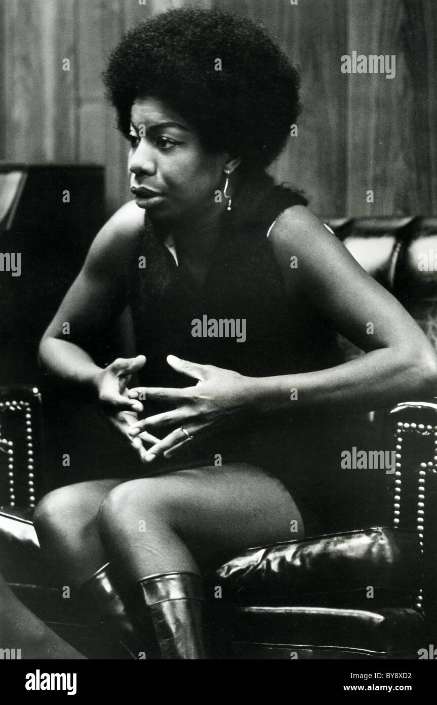 NINA SIMONE (1933-2003) Promotional photo of US singer about  1969 Stock Photo