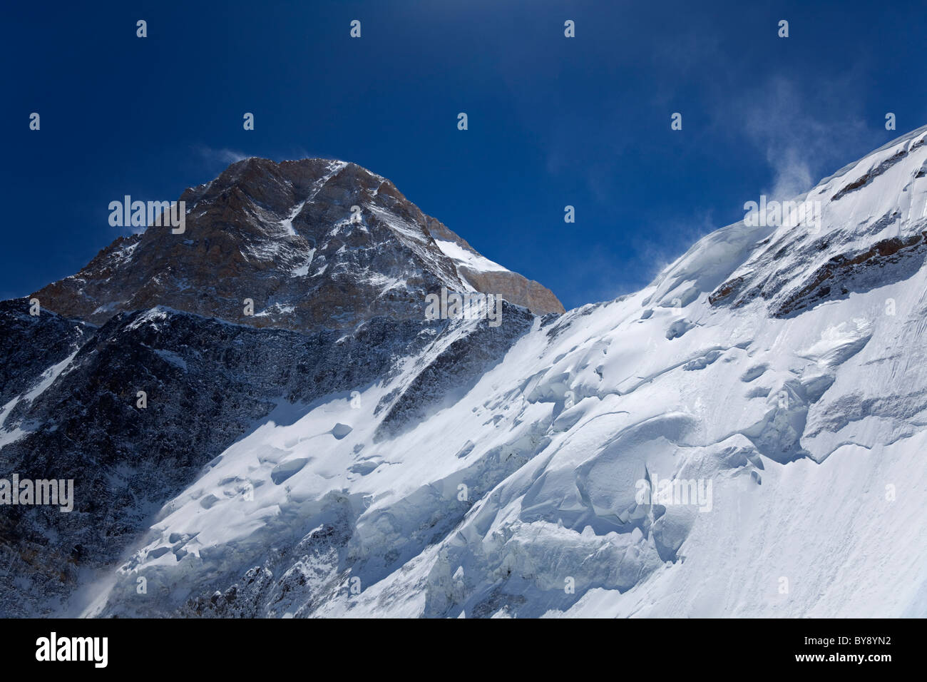 Mountainside Of Khan Tengri Peak From North, 7010 M. Tian Shan 