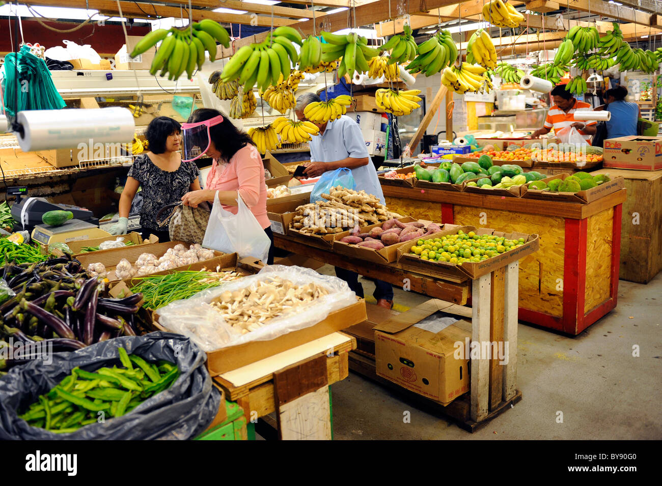 Fruits and Vegetables Chinatown Area Honolulu Hawaii Oahu Pacific Ocean Stock Photo Alamy