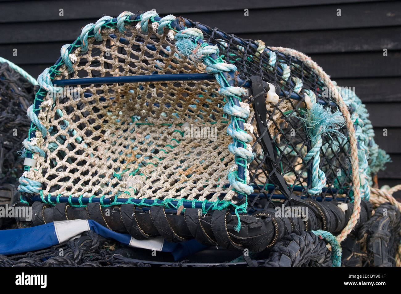 sea trawler lobster crab pot cage Stock Photo
