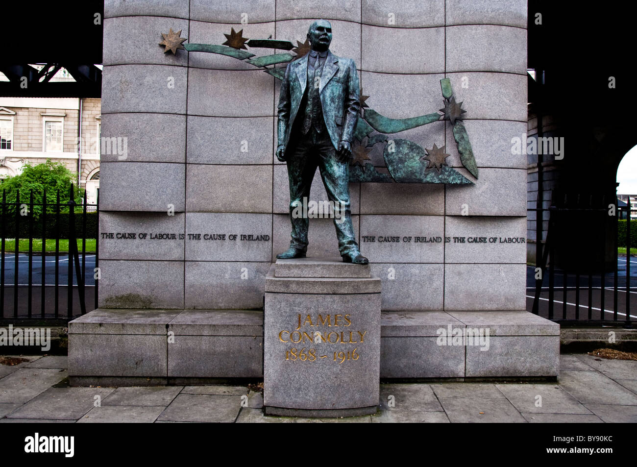 Statue of James Connolly in Beresford Place Dublin Stock Photo