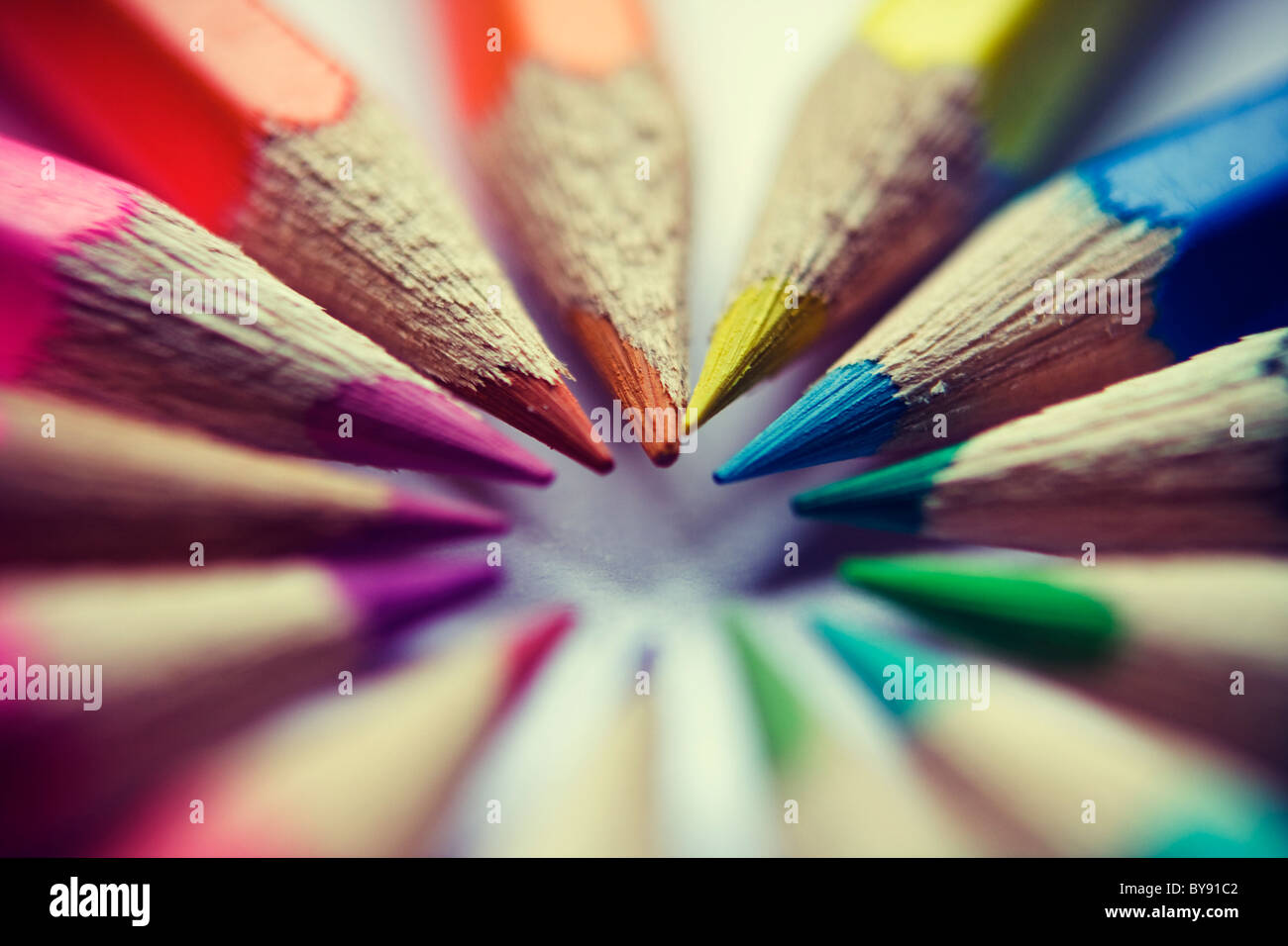 Coloured Pencils Stock Photo