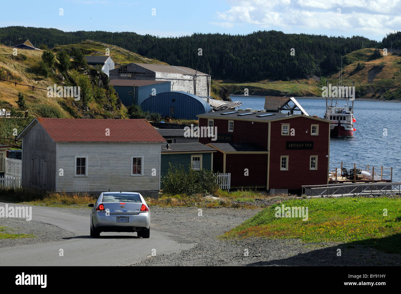 The Road Into Trinity, Trinity Bay Newfoundland Canada Stock Photo
