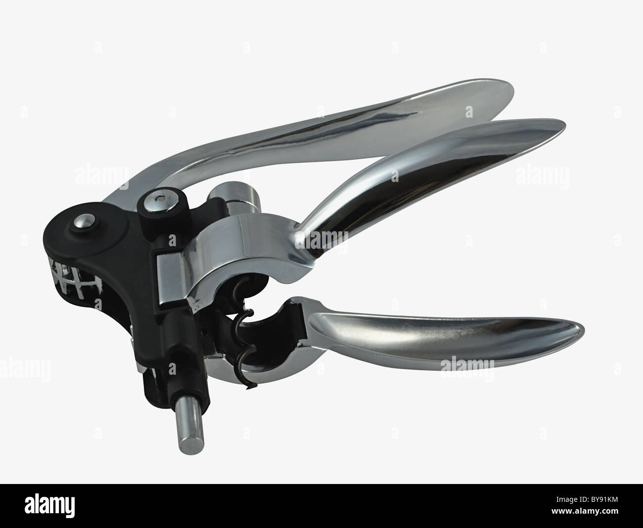 Lever style corkscrew isolated on white Stock Photo Alamy