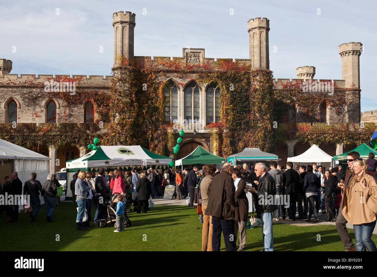 Autumn food fayre at Lincoln Castle, Lincoln, Lincolnshire. Stock Photo