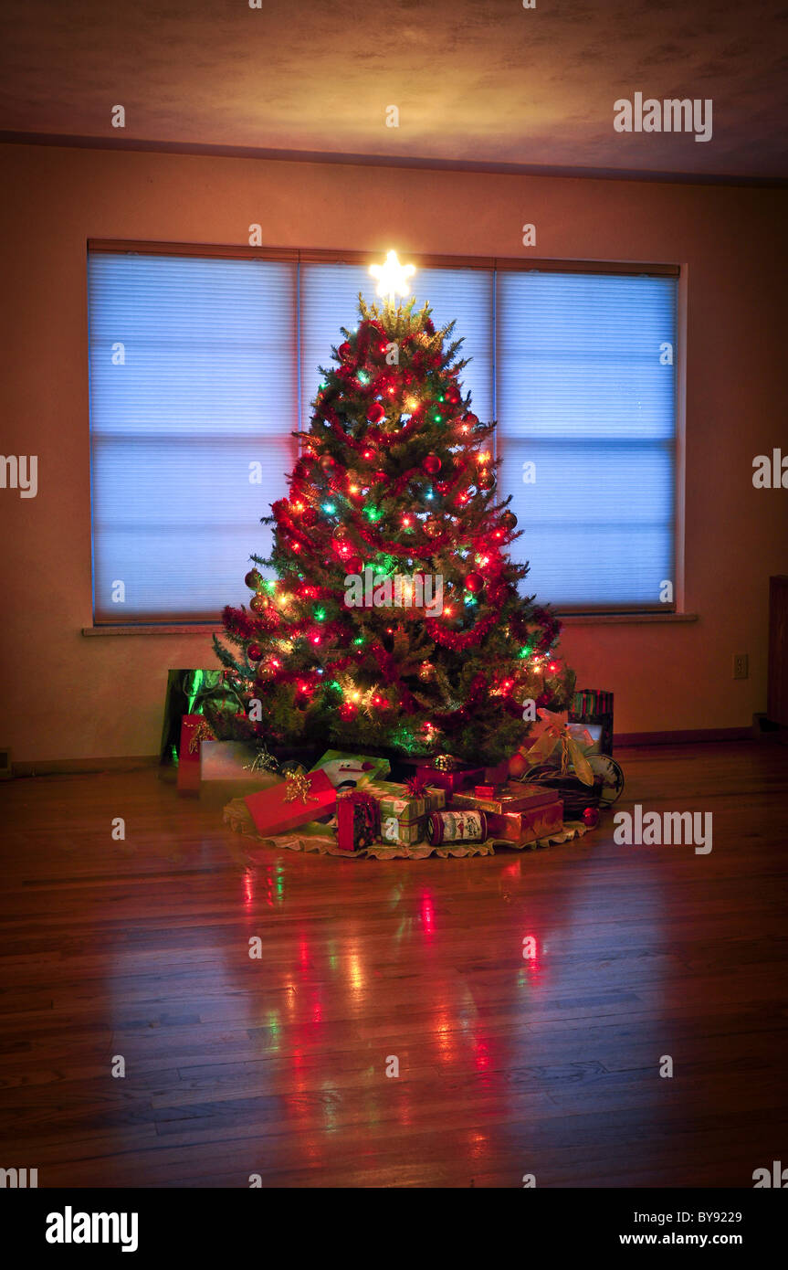 Christmas Tree with decorations Stock Photo