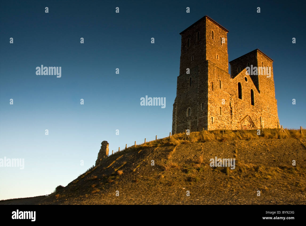 Reculver Towers near Herne Bay, Kent Stock Photo