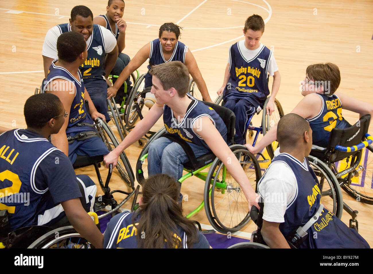 Wheelchair Basketball Stock Photo