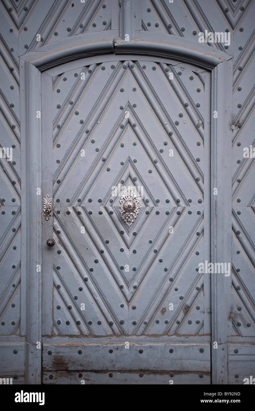 Ornately decorated door in Bamberg, Bavaria, Germany, Europe Stock Photo