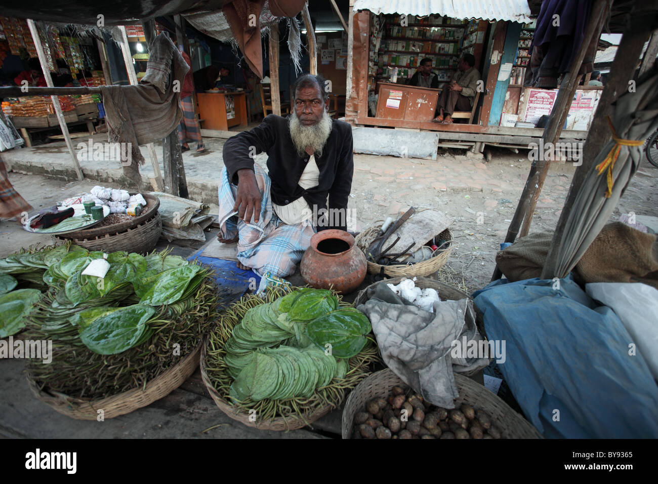 Vegetable seller in Bangladesh Asia Stock Photo Alamy