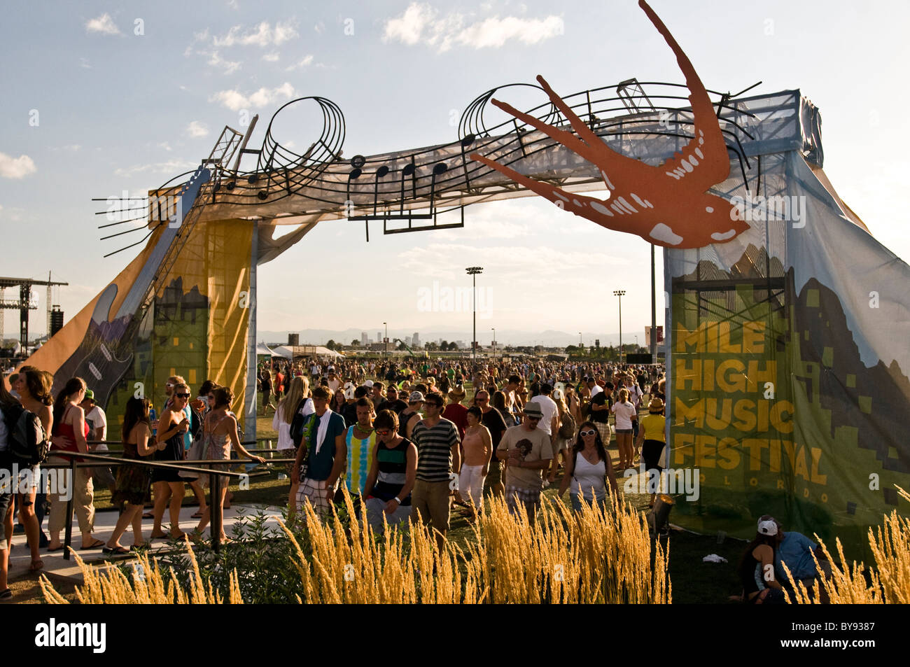 Mile High Music Festival entrance to main stage Stock Photo - Alamy