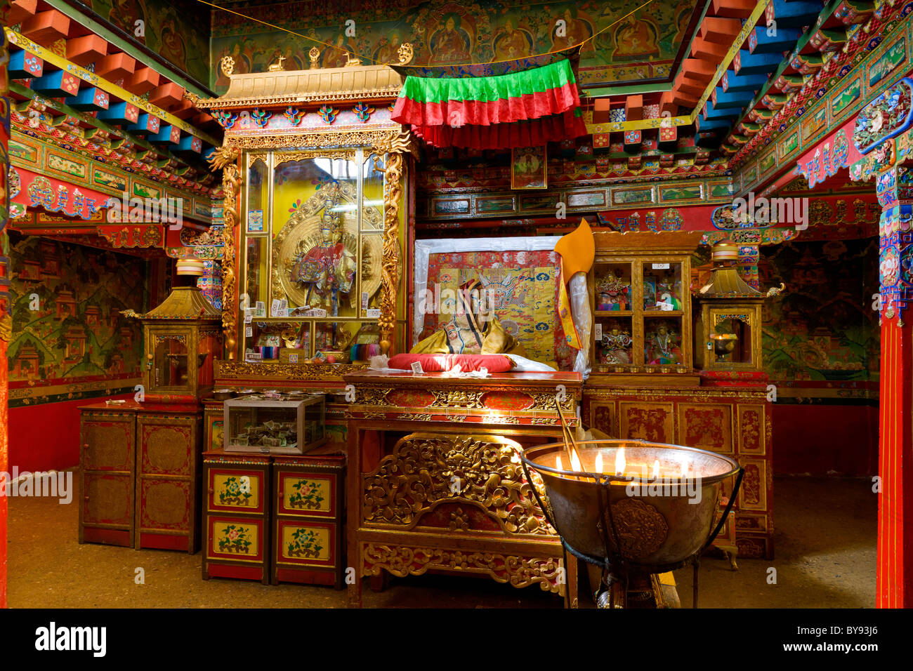 Interior Drepung Monastery, Lhasa, Tibet. JMH4529 Stock Photo