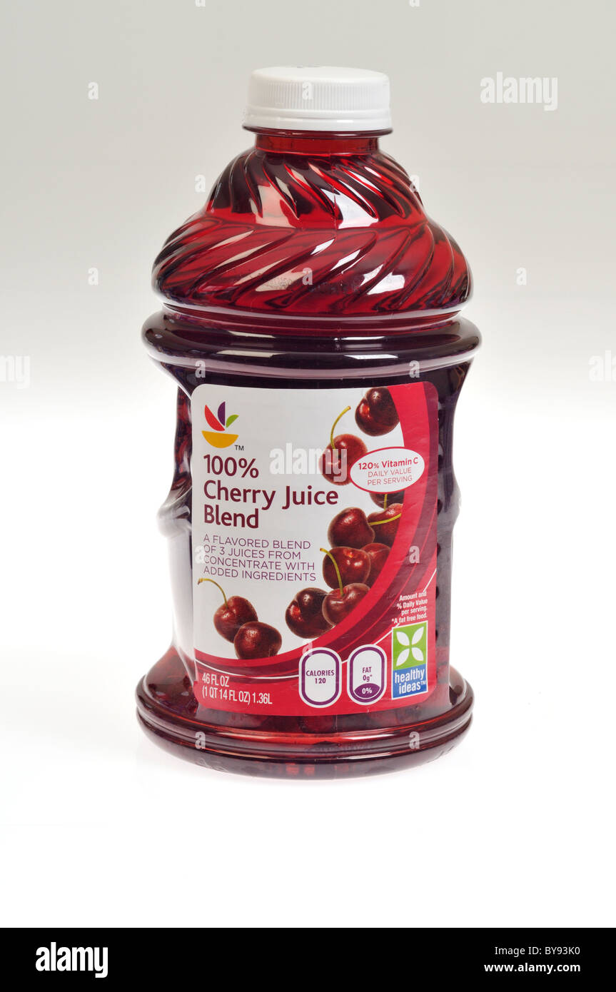 Download Bottle Of Cherry Fruit Juice On White Background Cutout Stock Photo Alamy Yellowimages Mockups