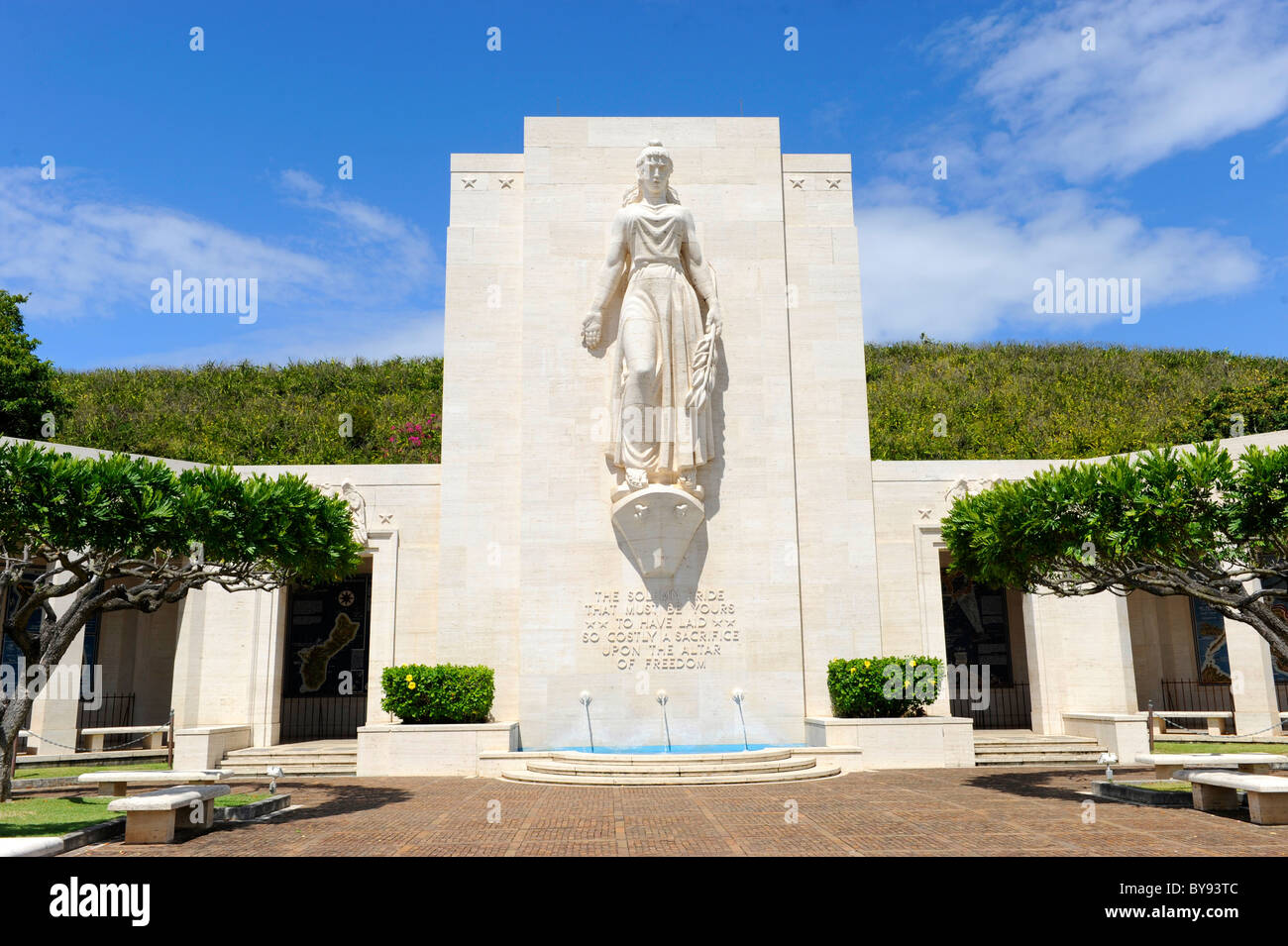 Columbia Statue Punchbowl National Memorial Cemetery Honolulu Hawaii