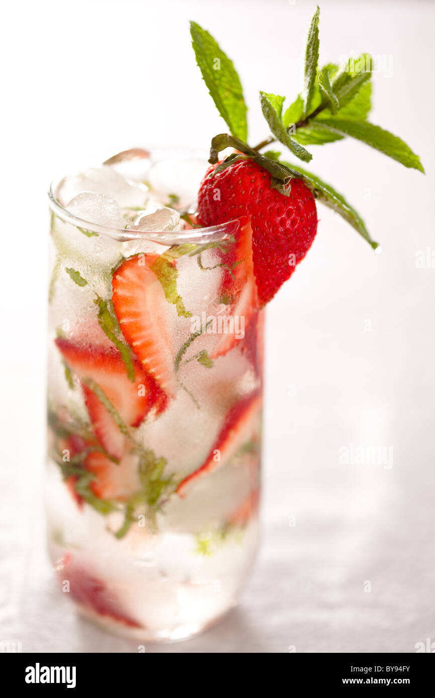 A Mojito is made of rum, sugar, lime juice, sparkling water and mint